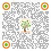 A qr code with a tree and orange circles

Description automatically generated