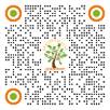 A qr code with a tree and orange circles

Description automatically generated