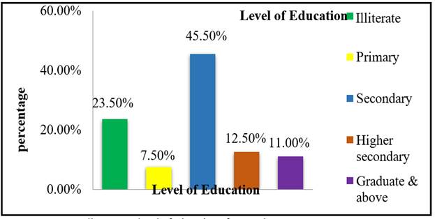 A graph of a level of education

Description automatically generated