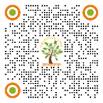 A black and orange dots with a tree and text

Description automatically generated