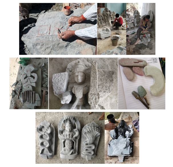 A collage of stone carving

Description automatically generated