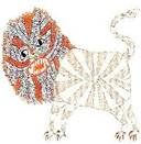 Tamatina Bhil Art Canvas Painting | A Lion | Traditional Art Unframed  painting for Home décor|size - 24X18 Inches.f245 : Amazon.in: Home & Kitchen